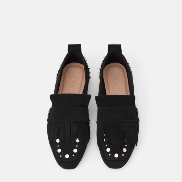 STUDDED LEATHER LOAFERS - Picture 2 of 7